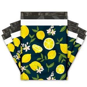 20 Lemon Poly Mailers 10x13 Floral Citrus Shipping Bags Boutique Packaging 🍋